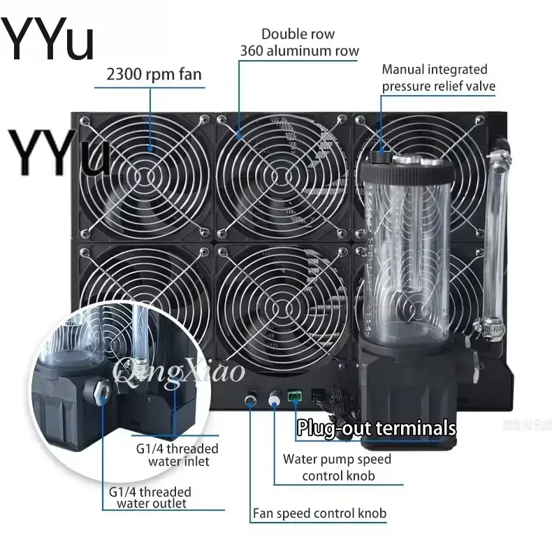 External Radiator Water Cooling Kit - voor FC700 A360S 2: externe waterkoelingset