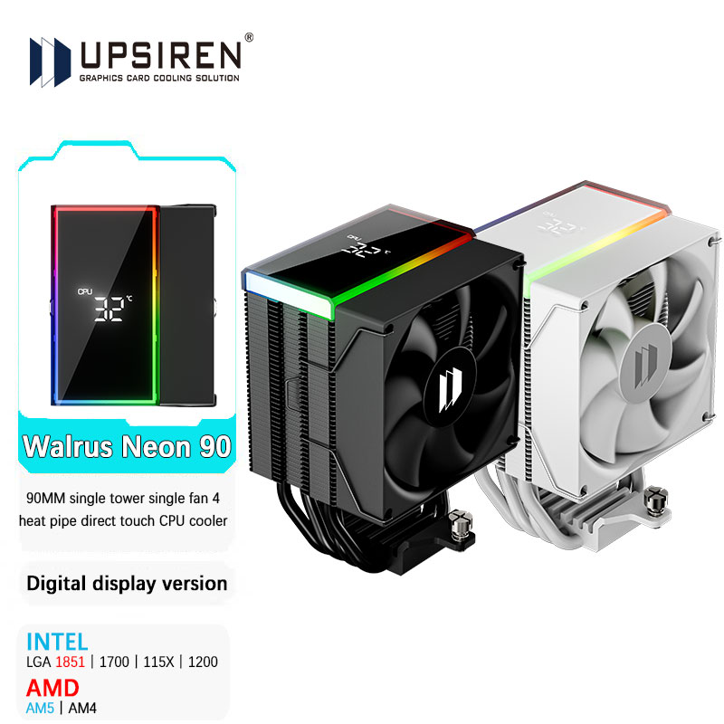 Air Cooler Cpu - UPSIREN Walrus Neon 90 Digitale 4