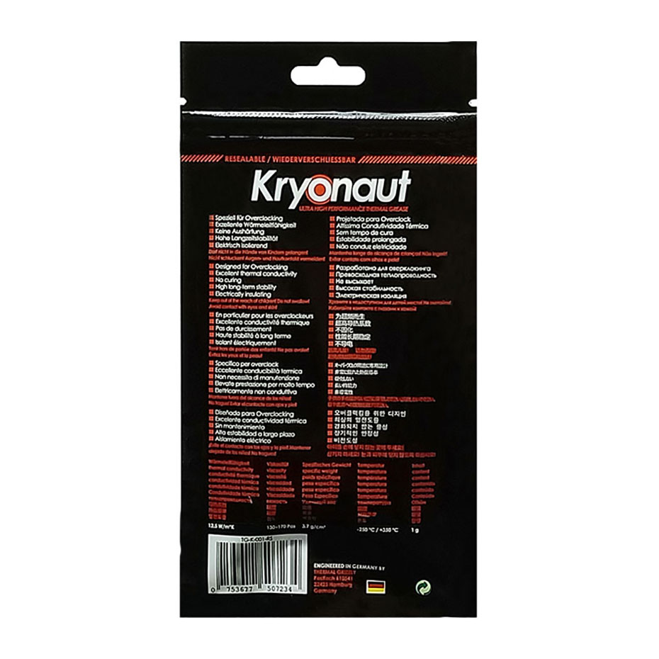 Thermische Grizzly Kryonaut 1g - Thermal Paste recensie en prijs