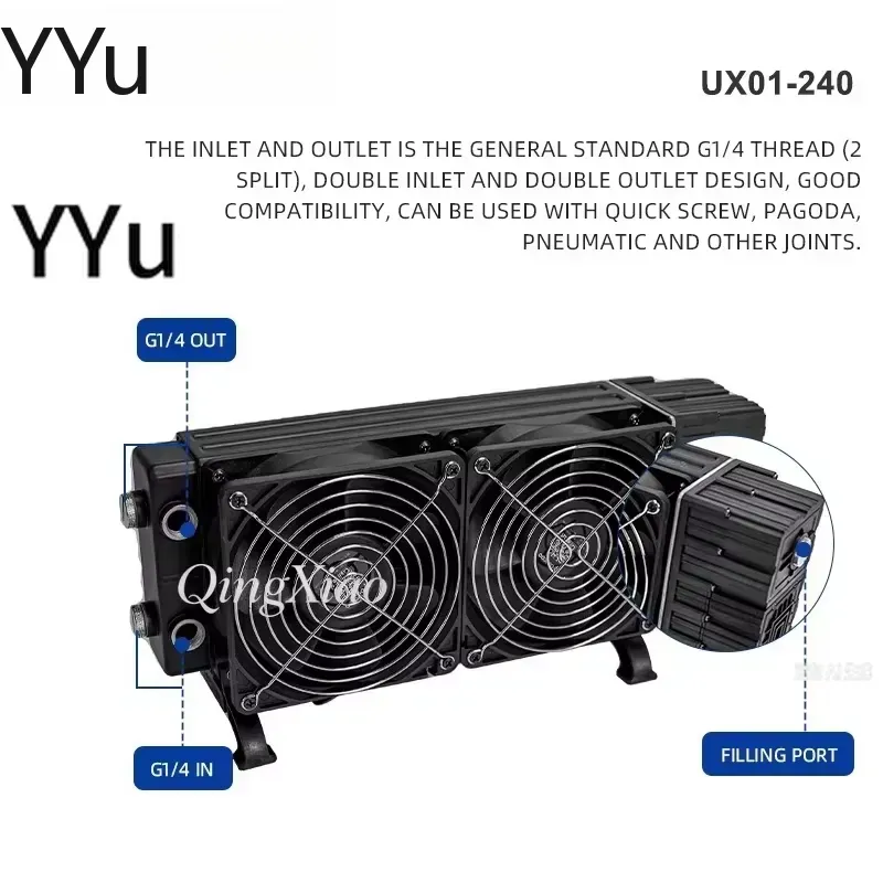 UX01 Externe vloeistofkoelmodu - External Radiator Water Cooling Kit recensie en prijs